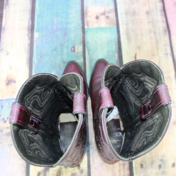 CAPEZIO 80's Leather Cowboy Western Boots Size 7 M - Picture 6 of 9